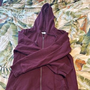 Goodfellow Burgundy Zip Up Hoodie